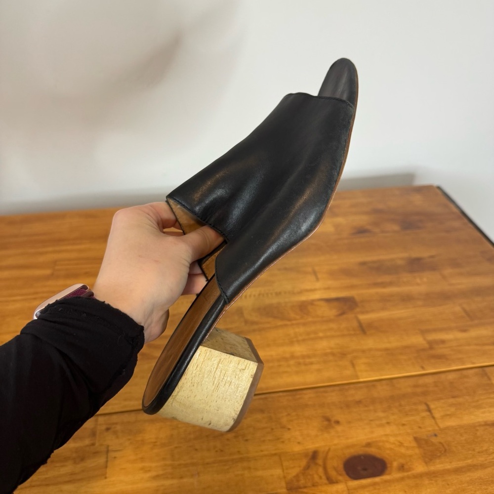 MADEWELL Sz 11 Black Leather Mules - Picture 7 of 7
